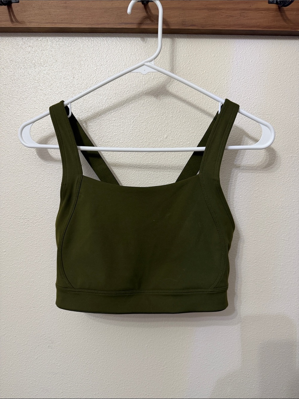 Old Navy Olive Green Squared Neck Sports Bra